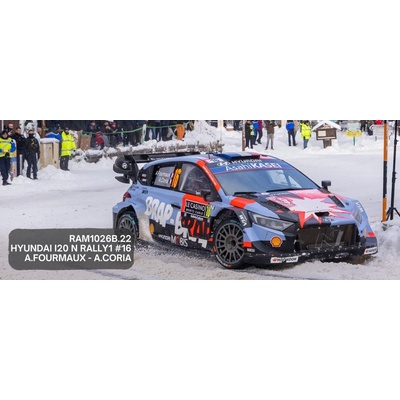 Hyundai i20 N Rally1 Rallye Monte Carlo 2026 16 Fourmaux CoriaIXO 1:43