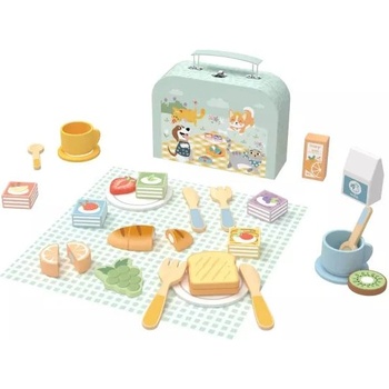 Tooky Toy Tooky Toy: Комплект за пикник с играчки, дърво (TP523)