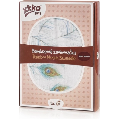 Kikko Bambusová zavinovačka XKKO BMB Digi Peacock Feathers