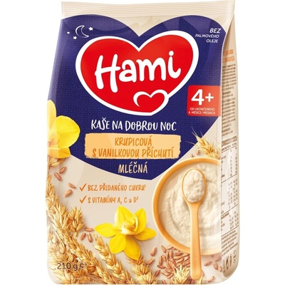 Hami Ml.kaše na dobrou noc krupic.vanilka 210 g