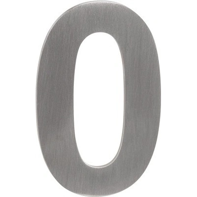 Samolepicí číslo "0", 50 mm, nerez, 50 x 1,5 mm