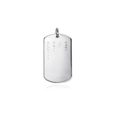 Šperky4U Stříbrný přívěšek dog tag s textem ZB3115