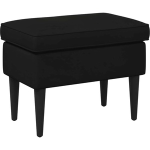 vidaXL Пуф за крака Черно 55 x 35 x 41 см Кадифе (42029991)