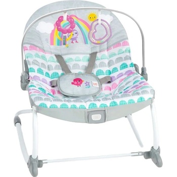 Bright Starts Шезлонг с музика и вибрации 2 в 1 Bright Starts - Rosy Rainbow (13030)