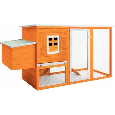 VidaXL kurník s hnízdící klecí 170164 192x75x103 cm hnědý