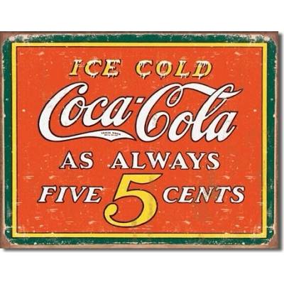 Desperate Enterprises, Inc COKE - Always 5 Cents - plechová cedule, 1471