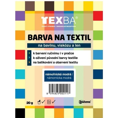 Druchema texba farba na textil čierna 20 g