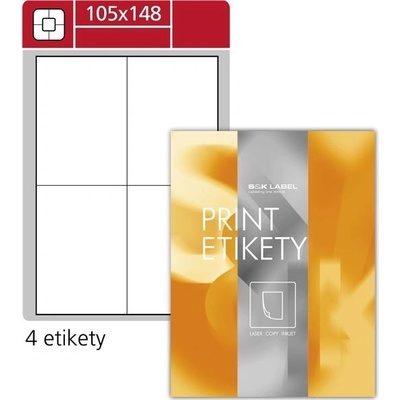 SK Label Snímat.etikety bílé, 105x148 mm, 400 ks