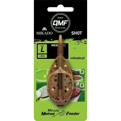 Mikado Total Fishing Method feeder krmítko Shot Mikado | QMF systém | Velikost L | 1 ks Gramáž: 40 g