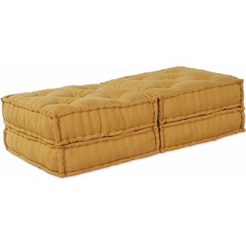 vidaXL Модулен диван 2 pcs Жълто 140 x 70 x 36 см текстил (3315085)