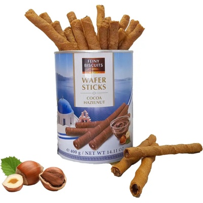 Pâttisserie Mathéo Biscuit Kakaové trubičky s lískooříškovým krémem 400 g – Zboží Dáma