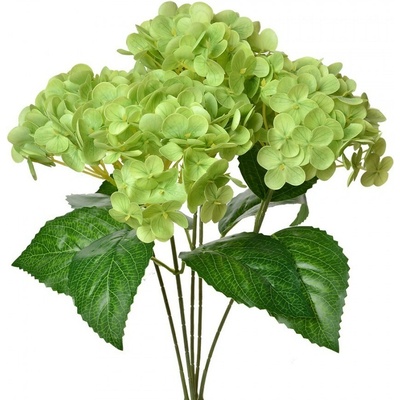 Zelená umelá kvetina hortenzie Hydrangea - 23*23*45 cm - Clayre & Eef