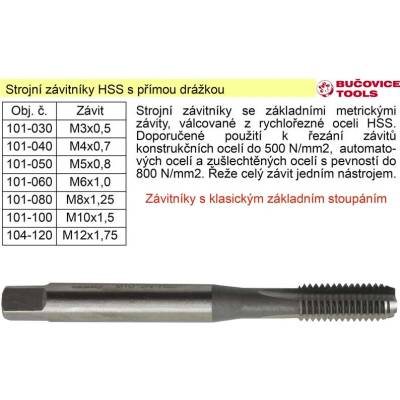 Strojní závitník M16x2,0 HSS přímá drážka klasický závit