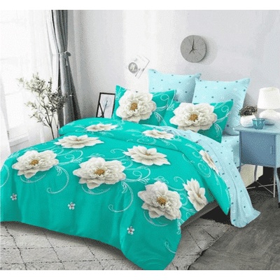 Super Design Pucioasa Спално бельо, 6 части, 2 лица, памук, зелен цвят 5873
