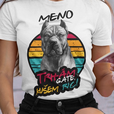 Tričko s potlačou Cane Corso Biela