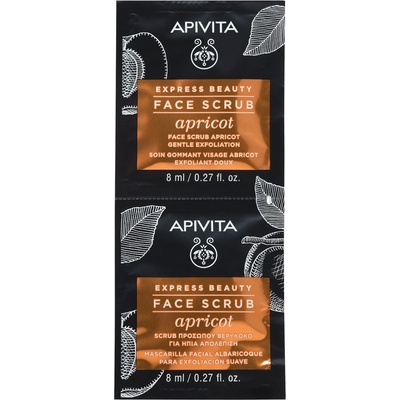 APIVITA Express Beauty Ексфолиант за лице, кайсия, 2 x 8 ml