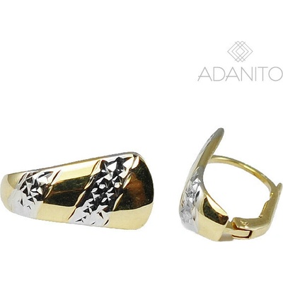 ADANITO BRN1291GS zlaté náušnice z kombinovaného zlata