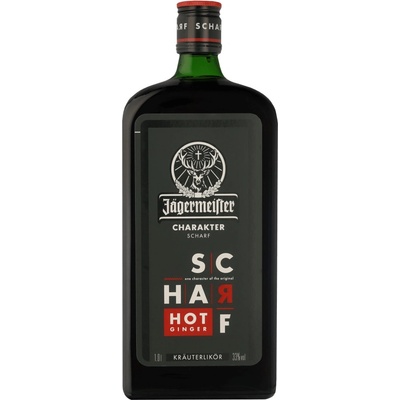 Jägermeister Scharf Hot Ginger 33% 1 l (holá láhev)