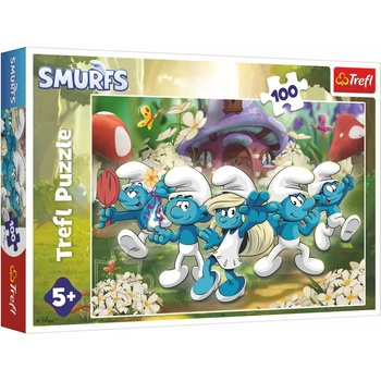 Trefl - Puzzle Meet the Smurfs - 100 piese