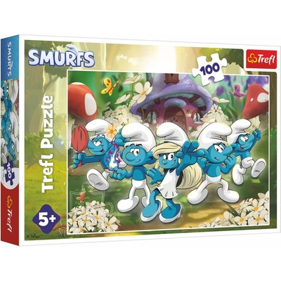 Trefl - Puzzle Meet the Smurfs - 100 piese