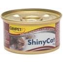 Krmivo pre mačky Shiny Cat kura kreveta 70 g