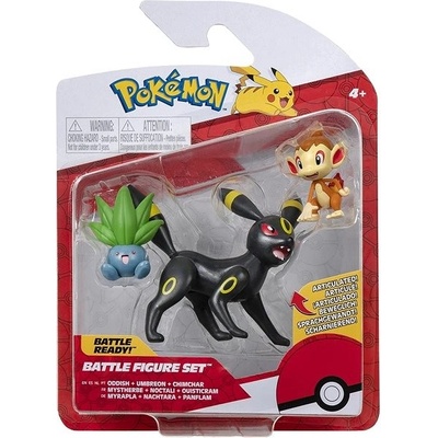 Jazwares Pokémon 3-dielny set Chimchar Oddish Umbreon 8 cm