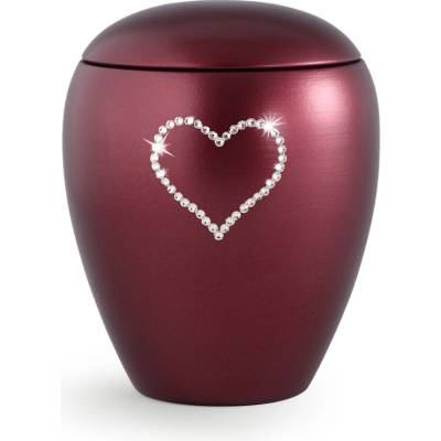 Zvieracia urna Crystal Heart - Rubínová 2,8l