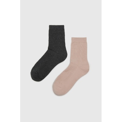 Moodo 2 броя чорапи с декоративен десен Moodo Moodo | Rozov | ЖЕНИ | 37-40