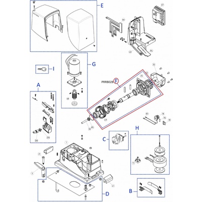 PRRB02B - kit převodovky pro RB1000/ RO1000