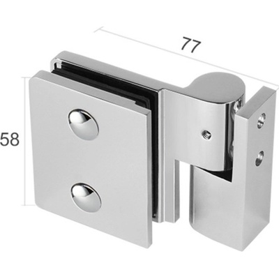 Umakov Závěs pro skleněné do sprchy GS-MS/D-B-900-2L/P/Cr-B – Zbozi.Blesk.cz