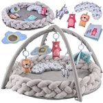 Jokomisiada Play mat with arch and toys + braided braid OTULACZ ZA5875