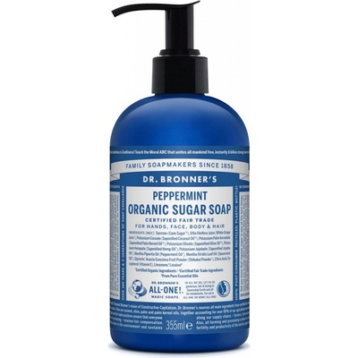 Dr. Bronner's Shikakai Spearmint Pepp tekuté hydratační mýdlo na tělo i vlasy 355 ml
