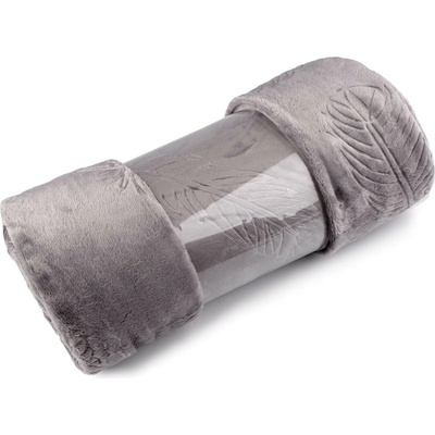 Deka fleece pírka 150x200 cm šedá 1 ks