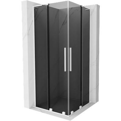 Mexen Velar L Duo плъзгаща се душ кабина 100 x 100 cm, графит, бяло - 871-100-100-02-43-20 (871-100-100-02-43-20)