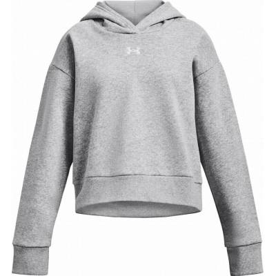 Under Armour mikina UA Rival Fleece Crop Hoodie svetlosivá