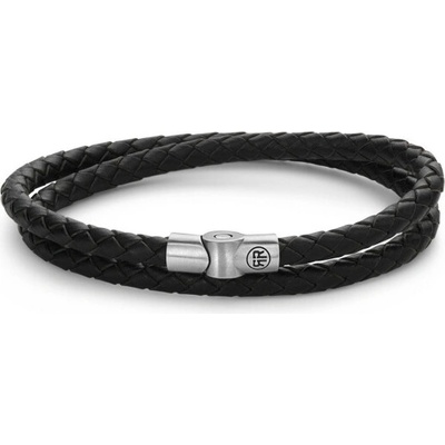REBEL & ROSE náramok Double Round Black RR-M0038-S