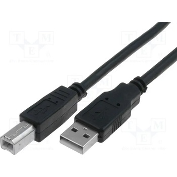 VCOM Кабел VCom USB 2.0 AM / BM черен 1.5 метра (CU201)