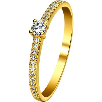 Zlaton Prsten žluté zlato s diamantem a diamanty 000290807259