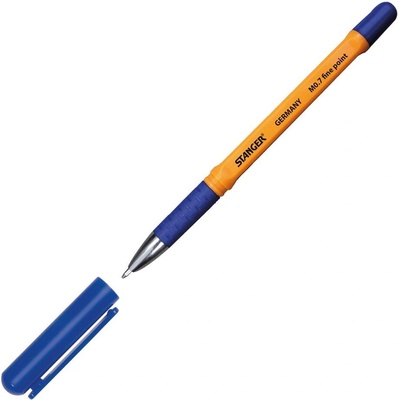 Stanger Химикалка Softgrip M, 0.7 mm, синя, 10 броя (1005100152)