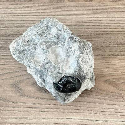 Nefertitis Obsidián Apačská slza v matrixu USA 61 NF64473 - cca 2,8 cm, 542 g