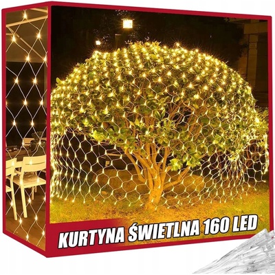 Verk 26203 Vánoční světelná síť 160 LED, USB, 2x2,6m, teplá bílá