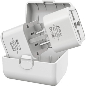 Yesido Ком лект  реходници за електрическата мрежа за цял свят - Yesido MC25 Universal Travel Adapter Plug Set (бял) (MC25 (KF2320735))