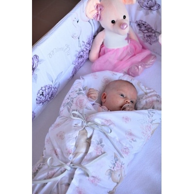 Baby Nellys Klasická retro zavinovačka LALLY šněrovací s výplní Little Balerina růžová
