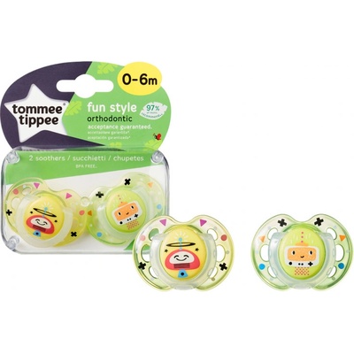 Tommee Tippee CTN silikón Fun 2ks biela/červená