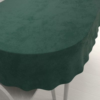 Biante Sametový oválný ubrus Velvet Premium SVP-044 Lesní zelená 50x100 cm
