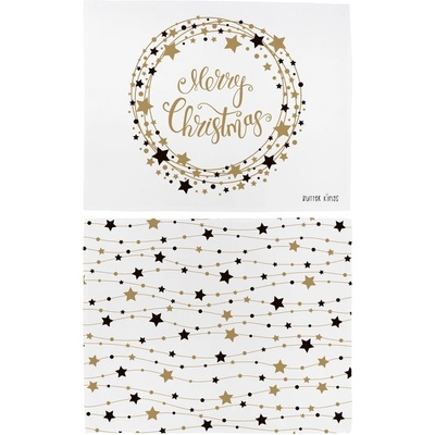 Butter Kings Комплект от 2 памучни подложки с коледен мотив "Звезден венец", 45 x 35 cm Scandi Christmas - Butter Kings (CS16_placemat)