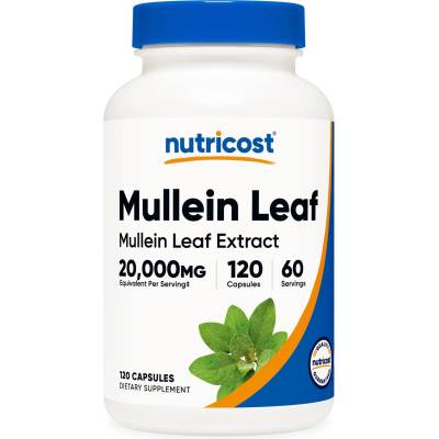 Nutricost Mullein Leaf Extract, 500 mg, 120 капсули, Nutricost (57435 (777101) NC)