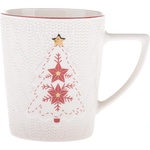 Dakls Бяла порцеланова чаша с коледен мотив 380 ml Xmas Tree - Dakls (SAL6140)