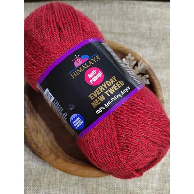 Příze pletací Everyday New Tweed 100 g červená tmavá