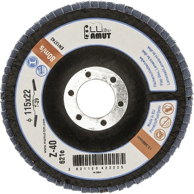 Kotúč lamelový MAMUT Profi SLIM Zirkonkorund 50% 125mm zr. 120 (633e) šikmý, oceľ-nerez